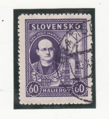 SLOVAKIA 1939. German Protectorate. Jozef Murgáš, Radio Priest. Painter. Sc# 38 Cover
