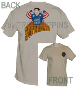 1-SUPER PAPÁ-PADRE DÍA-FAMILIA HÉROE-MUNDO MÁS GRANDE-HOMBRE CAMISETA IMPRESA GRÁFICA - Imagen 1 de 7
