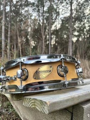 LUDWIG 13 英寸天然 LACQUER PICCOLO SNARE DRUM 适用于您的 DRUM 套装! XYLOPHONE — 第 1/4 张图片