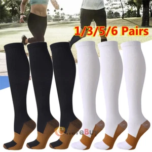 Kompressionsstrümpfe Strümpfe 15-20mmHg medizinisch kniehoch Herren Damen Schmerzlinderung - Bild 1 von 15