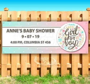CUSTOM BABY SHOWER ANNOUNCEMENT Advertising Vinyl Banner Flag Sign MANY SIZES - Picture 1 of 6