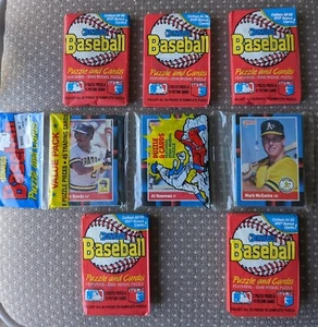 1988 Donruss Rack Pack - McGwire & Bonds On Front + 5 Wax Packs! - Picture 1 of 5