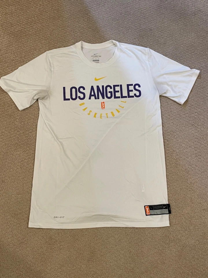 Camiseta Nike Dri Fit WNBA Los Angeles Sparks Grande Blanca Manga Corta ¡Envío Gratis! Foto 1 de 1