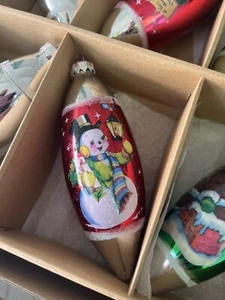 Vintage Style Glass Christmas Ornaments Teardrop Decoupaged TARGET 2013 - Picture 1 of 10