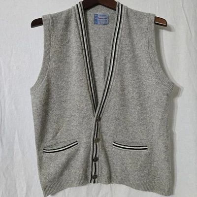 Vtg Penney's Towncraft Moth-Eaten Lambs Wool Sweater Vest Medium 40-42 - Image 1 of 4