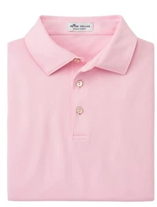 Peter Millar Palmer rosa einfarbig Performance Polo selbstkragen ME0EK01S Herren Large - Bild 1 von 5