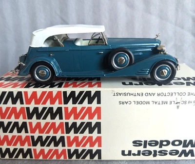 RARE MIB 1:43 WESTERN MODELS 1933 CADILLAC V16 CONVERTIBLE VICTORIA BLUE LIMITED - Image 1 of 4