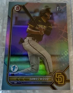 James Wood: Bowman Prospects 2022: 1° EDIZIONE BPPF-108 Sky Blue Foil - Foto 1 di 2