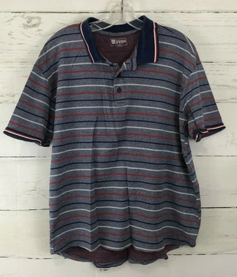 LuLaRoe Striped Polo Shirt Size L Mens Short Sleeve Red White Blue Very Soft 33 - Image 1 of 4
