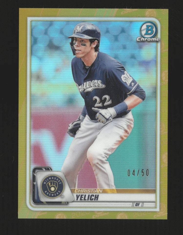 2020 Bowman Chrome CHRISTIAN YELICH #76 💎 Gold Refractor /50 - Image 1 of 2