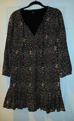 Madewell Fiesta Dress M/L Long Sleeve Paisley Print 100%Silk Boho Chic Holiday  - Image 1 of 4