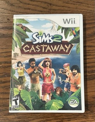 Sims 2 Castaway Original Nintendo Wii CIB 2006 - Image 1 of 3