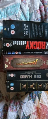 Job Lot DVD box collections Die Hard Rocky Pirates Indiana Twilight Harry Potter - Image 1 of 4