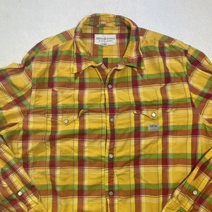 Denim And Supply Ralph Lauren Pearl Snap Shirt Plaid Western Mens Size XL - Picture 1 of 8