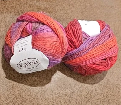 Tejido Selecciones Croma Peso Peso Peor Color #25263 Lote de 2, Lana Raro Nuevo Foto 1 de 3