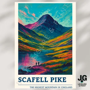 Scafell Pike National 3 Gipfel Wandbild Poster Druck Berg A5 A4 A3 A2 A1 - Bild 1 von 4