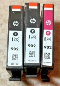3 PK Genuino HP 902 (2) Negro y (1) Magenta - Nuevo/Sellado - Imagen 1 de 2