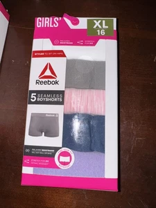 Reebok Girls Seamless Boyshorts Panties Underwear 5 pack Size XL (16) G - Picture 1 of 1