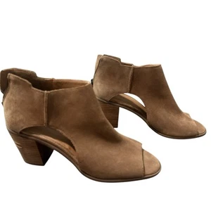 Lucky Brand Block Heels Womens Size 10M Tan Leather Summer Vanilla Girl Feminine - Picture 1 of 7