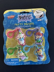 Nickelodeon Rugrats Part Favor 4 Keychains 1998 In Package Viacom - Picture 1 of 5