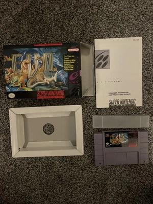 E.V.O. Search for Eden - Super Nintendo (SNES) - Box and Game - USED - Image 1 of 4