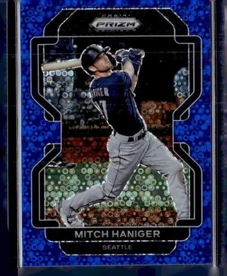 2022 Panini Prizm #65 Mitch Haniger Blue Donut Circles Prizm #/199 - Image 1 of 2