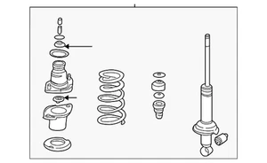 Genuine Honda Shock Absorber Assembly R Rear 52610-S5A-C12 - Picture 1 of 2