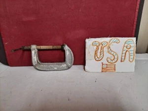 Vintage B & C BRINK & COTTON #143 C Clamp 3" Malleable Iron Made in USA - Bild 1 von 4