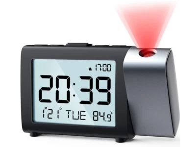 MEESMEEK PROJECTION ALARM CLOCK For Bedroom Radio Alarm Clock With Projection On Ceiling