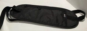 Roots Unisex Money Pouch Black Adjustable Elastic Strap to Body 13 X 5 Flat H16 - Picture 1 of 6