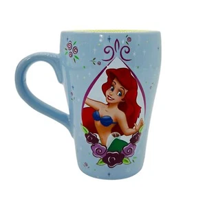 Taza de té de café Disney La Sirenita azul púrpura floral para microondas - Imagen 1 de 6