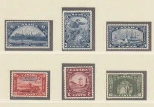 CANADA (MK5640)# 202-204,208-210 VF-4MNH/2LH 1933 UPU,CARTIER,LOYALISTS++CV $274 - Imagen 1 de 1