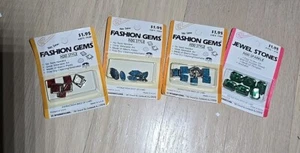 VTG EZ International no sew FASHION GEMS & Stones 4 Packs Crafts Clothes USA - Picture 1 of 6