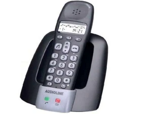 Audioline OSLO 58 Schnurloses DECT GAP Telefon mit Display und Uhr Wecker - Bild 1 von 2