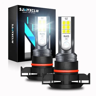 2x 5202/H16 6000K LED Fog Light Bulbs For Chevy Silverado 1500 2500HD 2007-2015 - Image 1 of 4