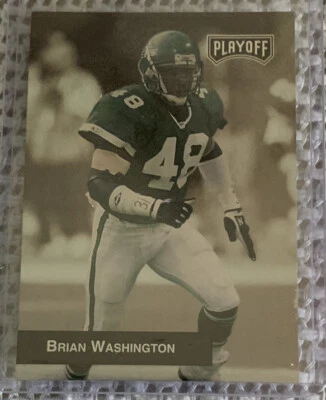 1993 Playoff Football Card #225 Brian Washington - Image 1 of 2