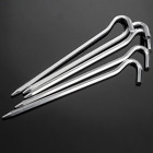 Tent Pegs Ground Stakes Anchoring Pins Hooks 7" Hexagon Nails Spikes 12pcs