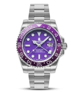 A BATHING APE TYPE 2 BAPEX Men's watch Analog in Box Purple Bland New - Picture 1 of 3