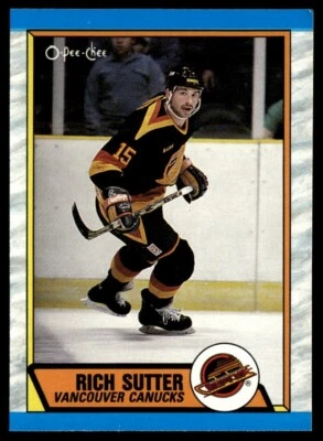 1989-90 O-Pee-Chee #282 Rich Sutter Vancouver Canucks - Image 1 of 2
