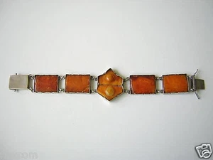 900 Silber Armband Bernstein Naturbernstein Lebkuchen 40,0 g Genuine Old Amber  - Bild 1 von 10