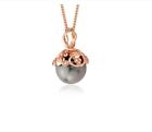 Clogau Welsh 18ct Rose Gold Tree of Life Tahitian Pearl Pendant £650 off New