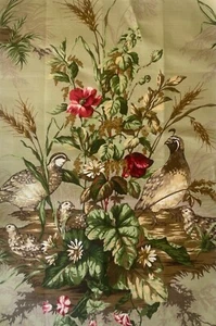 SCALAMANDRE Edwin's Covey Linen Cotton Print Multi Willow Remnant New - Picture 1 of 1