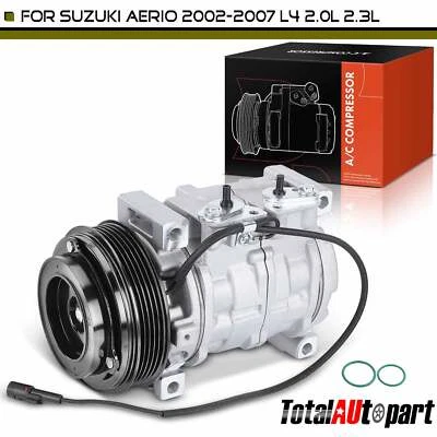 Compressor CA com embreagem para Suzuki Aerio 2002-2007 L4 2.0L L4 2.3L com 10S13C - Imagem 1 de 4