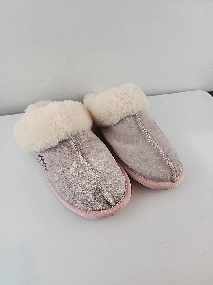  Tarramarra Rosa Scuff Zapatillas Piel de Oveja para Mujer Beige/Rosa 6 Foto 1 de 4