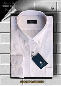 CAMICIA PORTOCERVO CALIBRATA BIANCA COTONE MAN. LUNGA MIS. 3XL 4XL 5XL - Imagen 1 de 4