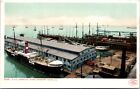 Postcard C. & O. Terminal Piers Shipping Yard in Newport News, Virginia