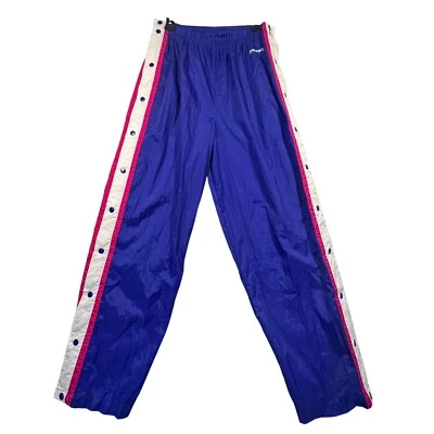 Pantalones Spalding Activewear Tearaway Vintage Años 90 Pista Púrpura Blanco L Foto 1 de 4