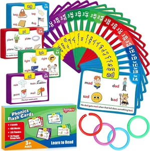 Phonics Flash Cards Learn to Read Spelling Reading Sight Words Phonics Games,... - Picture 1 of 12