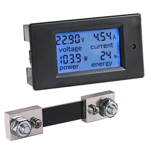 DC 6.5-100V 100A Voltage Current Power Energy Meter Battery Monitor 36V 72V 96V - Foto 1 di 8