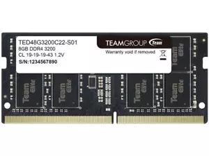 Team Elite 8GB 260-Pin DDR4 SO-DIMM DDR4 3200 (PC4 25600) Laptop Memory Model - Picture 1 of 2